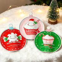 Sac en feuille plate holographique Mylar personnalisé imprimé à chaud pour Noël, forme spéciale laser pour masque facial et cosmétiques