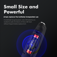 Mousseur à lait silencieux en acier inoxydable 360°, 15000 tr/min, avec batterie rechargeable, en matériau de qualité alimentaire, écologique, pour cappuccino