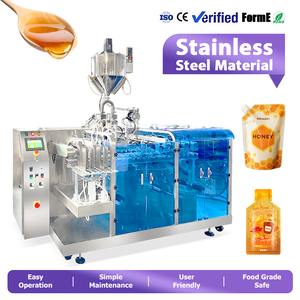 Machine de remplissage et d'emballage automatique pour sachets debout, doypack, sachets irréguliers, liquides, sirops, miel - Product Image 1