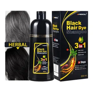 Hot selling OEM dye black shampoo for gray hair without ammonia black hair dye shampoo brimles hair dye shampoo