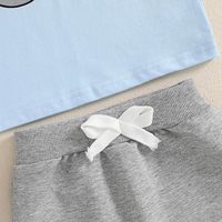 Ensemble de vêtements pour bébé garçon d'été en coton avec logo personnalisé, t-shirt à manches courtes et pantalon pour Pâques
