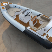 Bateau semi-rigide de luxe de 7 mètres (23,3 pieds) modèle RIB700, tube gonflable en Hypalon PVC de haute qualité avec coque rigide en fibre de verre, bon prix