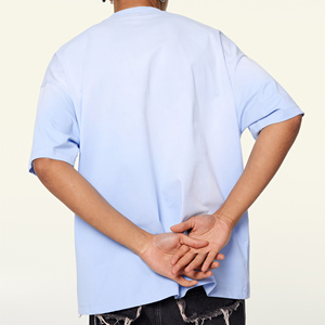 Người Đàn Ông Của Bán Buôn Quá Khổ Đồng Bằng Bông Áo Thun Trống In Biểu Tượng Tùy Chỉnh Soild Màu Sắc Cộng Với Kích Thước Áo Thun - Product Image 3