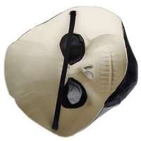 Masque noir en latex Harley Quinn Raptor Squad, casque d'horreur Halloween, demi-masque crâne, thème Alien vs Predator, dents pointues