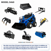 Harga Terbaik Compact Skid Steer Loader S460 Diesel Euro 5 Emission dengan Quick Attach Bucket Dijual di Alibaba International