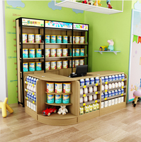 Comptoir de supermarché, modèle 2019, compteur d'argent, bureau à carreaux en bois pour les courses, à Angle Arc circulaire solide
