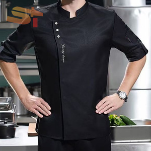 Uniforme de <span class=keywords><strong>Chef</strong></span> SIKE de Manga Larga para Restaurante, Barbacoa, Carne Asada y Filetes Occidentales - Product Image 4