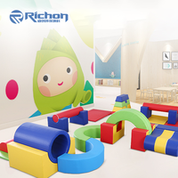 Juego de Bloques de Espuma para Ejercicio Físico y Entrenamiento de Equilibrio para Niños, Equipo de Juegos Interior para Niños, Combinación Libre