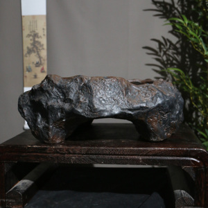 Maceta de Bonsái de Arcilla Púrpura Irregular Hecha a Mano, Estilo Zen, Cocida al Horno, Cerámica del Sur, Forma de Tronco Grande - Product Image 1