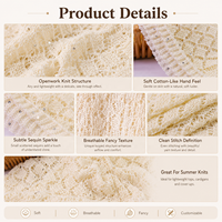 9 Count Cotton Type Sequin Yarn Soft Breathable Openwork Fancy Knitting Yarn OEM ODM for Cardigan Scarf Custom Color Bulk Supply
