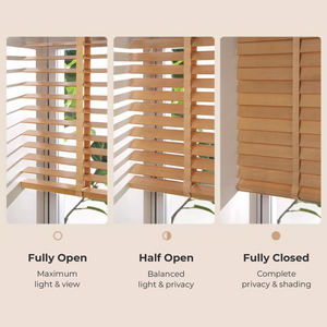 Persianas venecianas <span class=keywords><strong>de</strong></span> madera <span class=keywords><strong>de</strong></span> imitación marrón <span class=keywords><strong>de</strong></span> 2 "con control <span class=keywords><strong>de</strong></span> sistema <span class=keywords><strong>de</strong></span> un solo cable Persianas <span class=keywords><strong>de</strong></span> madera impermeables <span class=keywords><strong>de</strong></span> aspecto Vintage para sala <span class=keywords><strong>de</strong></span> estar - Product Image 2