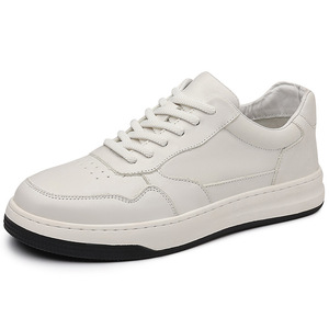 New Layer Cowhide Men's Casual Shoes - Breathable <b>Leather</b> Men's Casual <b>Sneakers</b> - Versatile Design - Product Image 1