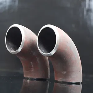 Cotovelo de aço carbono sem costura para tubos, cotovelo de longo raio personalizado de 45 60 90 graus, ideal para montagem em aço carbono, 1/2"-24"