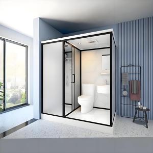 Salle de bain douche design moderne toilette portable à dosette préfabriquée chambre modulaire avec enceinte intégrée cabines complètes salles de bain