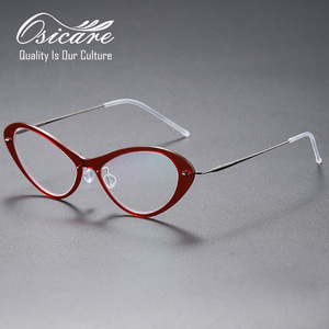 Montature per Occhiali da Vista in Titanio di Marca Designer, Stile Cat Eye, Lenti Miopia, Occhiali da Sole Y2K, Vendita all'Ingrosso - Product Image 3