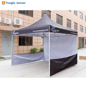 Tenda lipat aluminium kanopi pameran dagang pribadi 3x3m tenda kanopi 10x10 dengan Logo