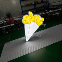Enseigne lumineuse LED double face à lame, étanche IP65, pour extérieur, logo personnalisé pour l'image de marque de restaurant