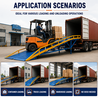 Pont de chargement de camions 10T, plateforme mobile avec pont en acier antidérapant pour les opérations de chargement de conteneurs