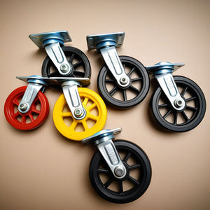 Master-Series Wear-Resistant Pu Workbench Casters Set Of 4 Pcs With Total Locking Brake And Quick-Install Kit For Workshop <b>Racks</b> - Product Image 6