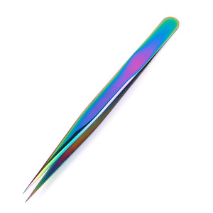 แหนบต่อขนตาโค้งสแตนเลสสตีล เครื่องมือความแม่นยำสูงสำหรับติดขนตาปลอม - Product Image 6