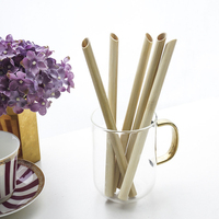 Pailles en bambou personnalisées avec logo de la marque HYF, 100% naturelles, jetables, biodégradables, sans BPA, accessoires de bar pour restaurants, bars, fêtes