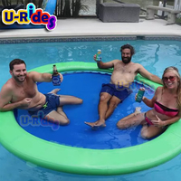 Hamac flottant gonflable en PVC U-Rides 8x8FT, ponton et radeau pour lac/piscine/océan, capacité 100-500 kg