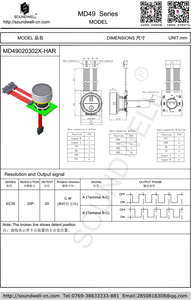 Perilla inteligente MD49 con codificador rotatorio incremental con pantalla de anillo LED OLED - Product Image 4