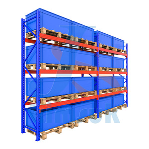 Estanterías de Paletización Tipo Viga de Alta Resistencia 1219mm x 1016mm, Acero Q235 con Recubrimiento de Polvo Azul, Estructura Principal y Secundaria - Product Image 1