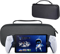 EVA Wasserdichte Hartschalen-Reisetasche mit Nylon- und Samtfutter für PlayStation Portal Konsole und Zubehör, Tragbar, Grau