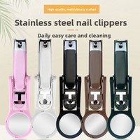 Coupe-ongles multifonctionnel anti-éclaboussures innovant avec loupe intégrée, adapté aux personnes âgées, au design créatif