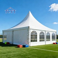 Tente Pagode 5x5 pour Mariages, Événements, Salons Professionnels, Jardin, Étanche, avec Structure en Aluminium, à Vendre