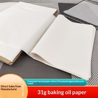 Papier sulfurisé léger 31 g/m² pour emballage alimentaire, résistant au four, absorbant l'huile, recyclable, pour pizza, frites, sandwichs, biscuits, gâteaux