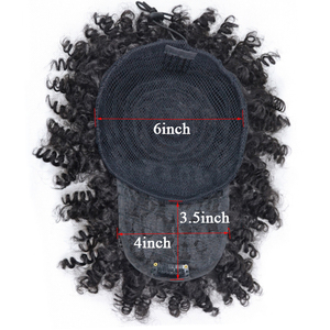 Nouvelles franges bouclées à cordon, franges bouclées crépues, extensions de cheveux synthétiques, clip sur les franges, postiches ajustables, <span class=keywords><strong>chignon</strong></span> - Product Image 4