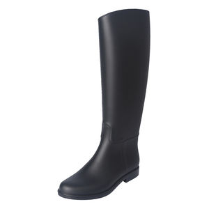 Bottes <span class=keywords><strong>de</strong></span> pluie <span class=keywords><strong>Wellington</strong></span> en PVC imperméables doublées d'équitation équestre pour femmes - Product Image 4