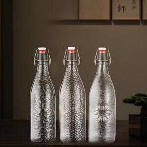 <span class=keywords><strong>Bottiglia</strong></span> in Vetro <span class=keywords><strong>da</strong></span> 100ml 150ml 500ml 1000ml con Tappo Facilmente Apribile, Bottiglie Trasparenti per Bevande, Birra, Vino, Acqua, <span class=keywords><strong>Bottiglia</strong></span> con Chiusura a Scatto - Product Image 1