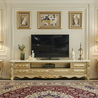 913 #   Cadre en bois massif sculpté double face de style européen de luxe, peint en or, avec revêtement en cuir pour canapés de salon dans les appartements