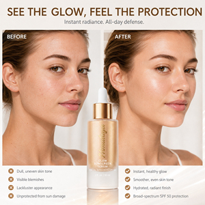 <span class=keywords><strong>Crema</strong></span> <span class=keywords><strong>Solare</strong></span> Viso Personalizzata con Logo, <span class=keywords><strong>Protezione</strong></span> UV, Siero Illuminante SPF, Resistente all'Acqua - Product Image 5
