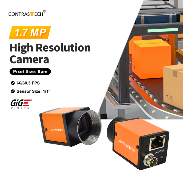 CONTRASTECH 1.7MP 66Fps IMX432 Global GigE Camera Cheap Cmos Sensor Industrial Camera Scanning Area for PC