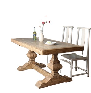 Bàn Ăn Bằng Gỗ Cứng Tái Chế Kiểu Cổ Dài Phổ Biến - Product Image 1
