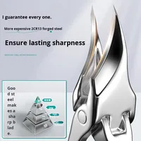 Kit de coupe-ongles ultra-fins, ciseaux à ongles anti-éclaboussures, coupe-ongles à pointe biseautée en bec d'aigle, durabilité et précision, manucure inclinée