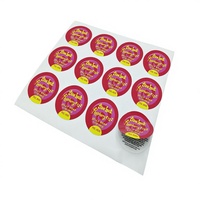 Autocollants ronds à double couche imprimés sur mesure, étiquettes à décoller et révéler pour l'emballage du savon, autocollant rond double face pour le savon fait main