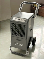 Déshumidificateur industriel commercial 50L/J avec réfrigérant R290 et dégivrage automatique pour entrepôt, sous-sol, restauration après dégâts d'eau, certifié CE
