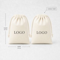 Pochette en coton et lin crème avec cordon tressé, logo personnalisé, taille et couleur au choix, emballage cadeau pour bijoux, sac en coton en gros