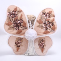Ailes de fée scintillantes de couleur violette pour enfants Ailes de papillon scintillantes pour tout-petits et filles Ailes de princesse en dentelle scintillante