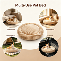 Vente en gros OEM ODM Nid de sommeil profond de luxe en peluche, multi-tailles, apaisant, antidérapant, avec housse amovible, pour petits et moyens chiens et chats, usage intérieur