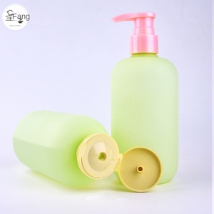 HDPE Soft Material Frosted <strong>Feel</strong> Fluffy Matte Empty Bottle Green Big Head Flip Cap Pressed Lotion Face Cream Face Mask Eye Cream - Product Image 4