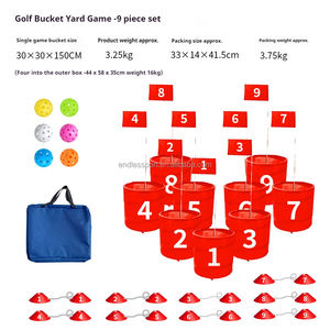 गोल्फ बाल्टी यार्ड खेल वयस्कों के लिए परिवार के बच्चों के लिए पोर्टेबल 6-होल गोल्फ कोर्स - Product Image 6
