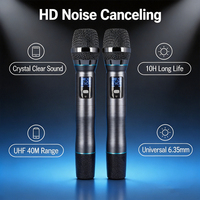 Microphone de conférence numérique sans fil professionnel rechargeable en plastique avec suppression du bruit pour le chant et le karaoké