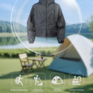 Chaqueta Cortavientos Unisex para Exteriores, Transpirable, con Protección UV, 100% Nailon, con Capucha y Ligera, UPF50, para Senderismo y Montañismo - Product Image 2