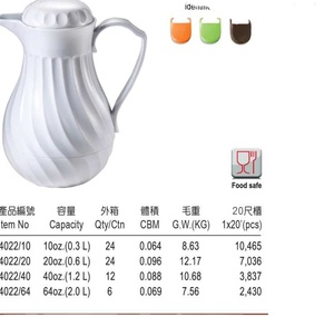 Carafe à café classique personnalisée multicolore avec isolation, pot à café isotherme à double paroi en verre, bouilloire à isolation interne - Product Image 3